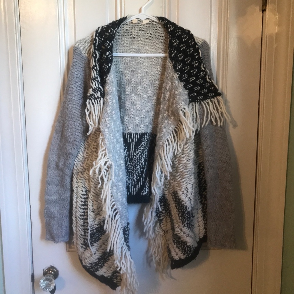 Anthropologie Moth Fringed Cardigan